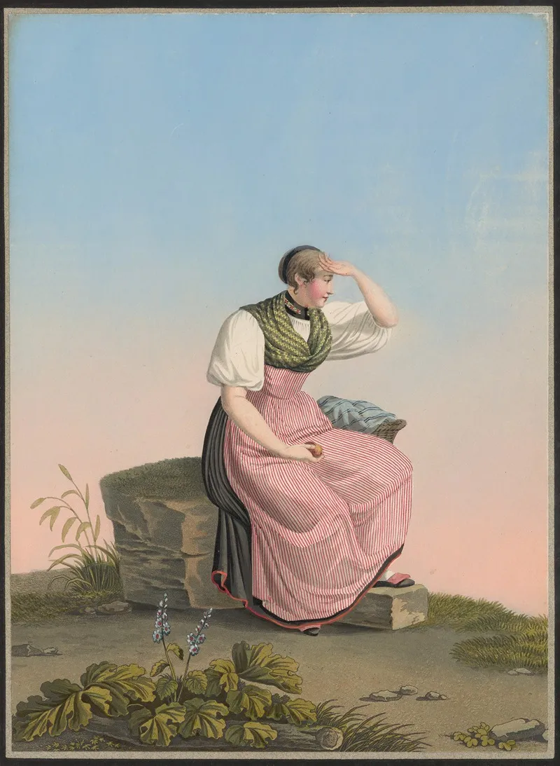 Madelaine Glar De Lutzwyl Au Canton Dargovie Wall Art by Jean Emmanuel Locher - High-Resolution Digital Print