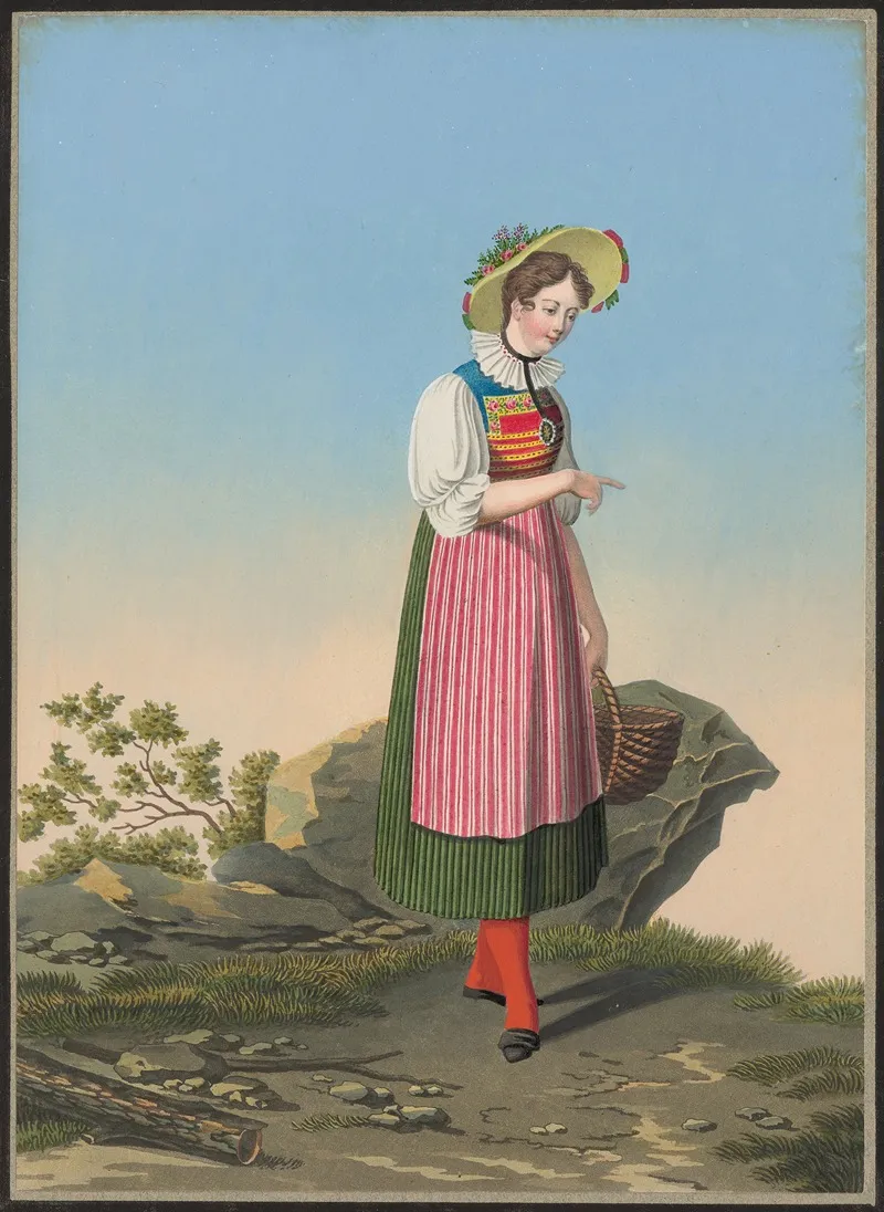 Madelaine Lacher De Buonas Au Canton De Zug Wall Art by Jean Emmanuel Locher - High-Resolution Digital Print