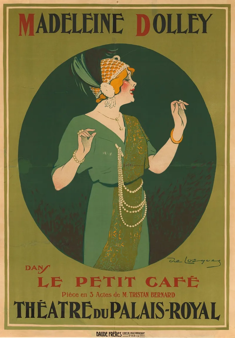Madeleine Dolley Dans Le Petit Cafe Wall Art by Daniel de Losques - High-Resolution Digital Print