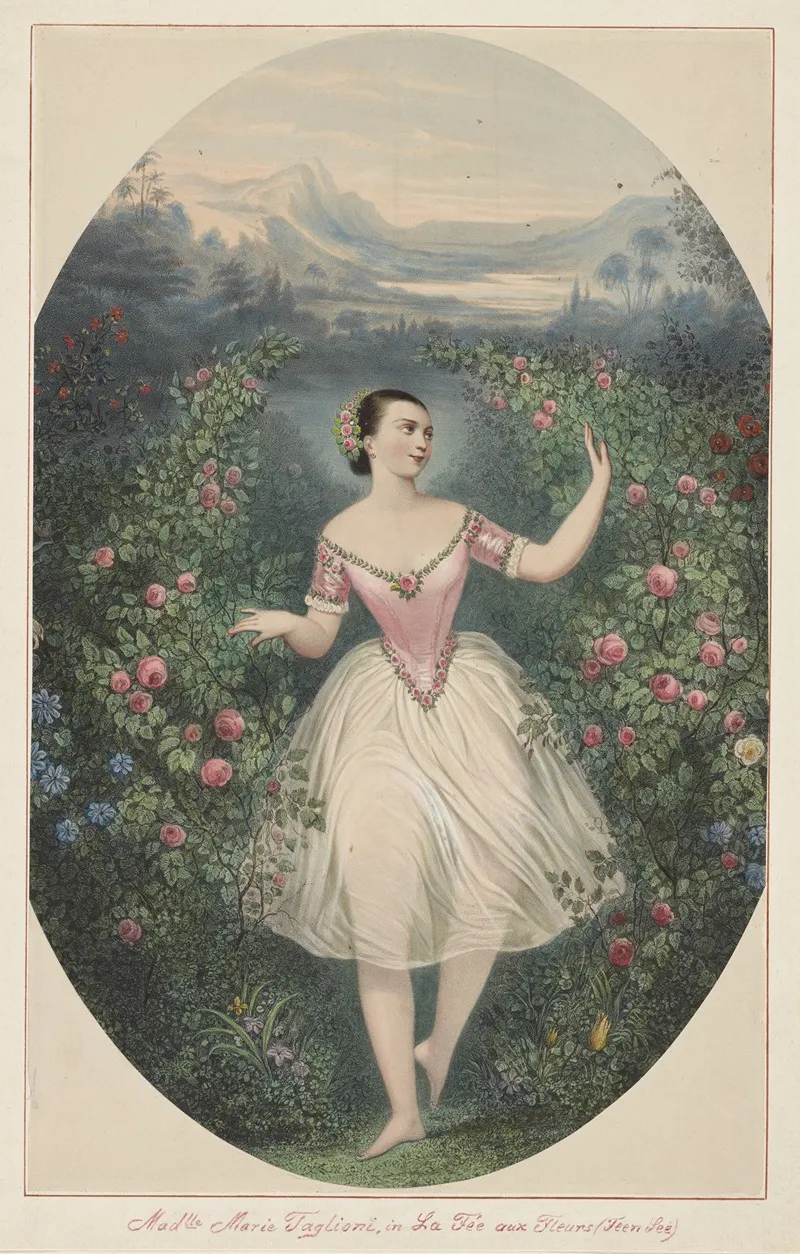 Madelle Marie Taglioni La Fee Aux Fleurs Wall Art by Augusti Vizentini - High-Resolution Digital Print