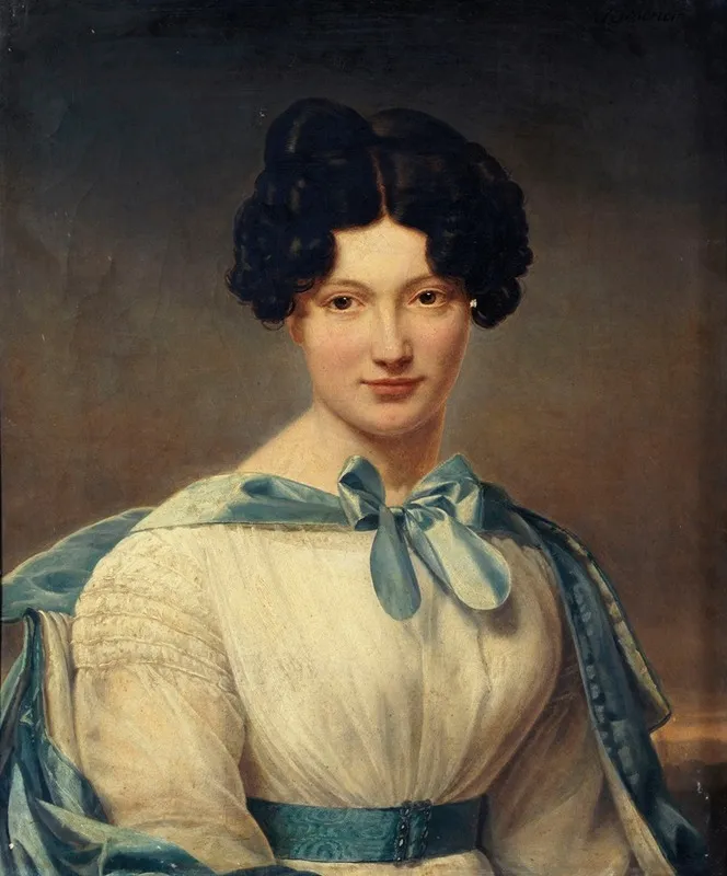 Mademoiselle Bernard Leon Fille De Lacteur 2 Wall Art by Henri-François Riesener - High-Resolution Digital Print