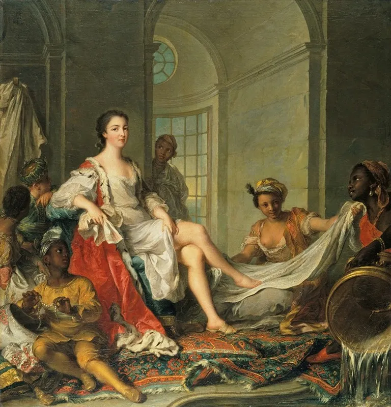 Mademoiselle De Clermont En Sultane Wall Art by Jean-Marc Nattier - High-Resolution Digital Print