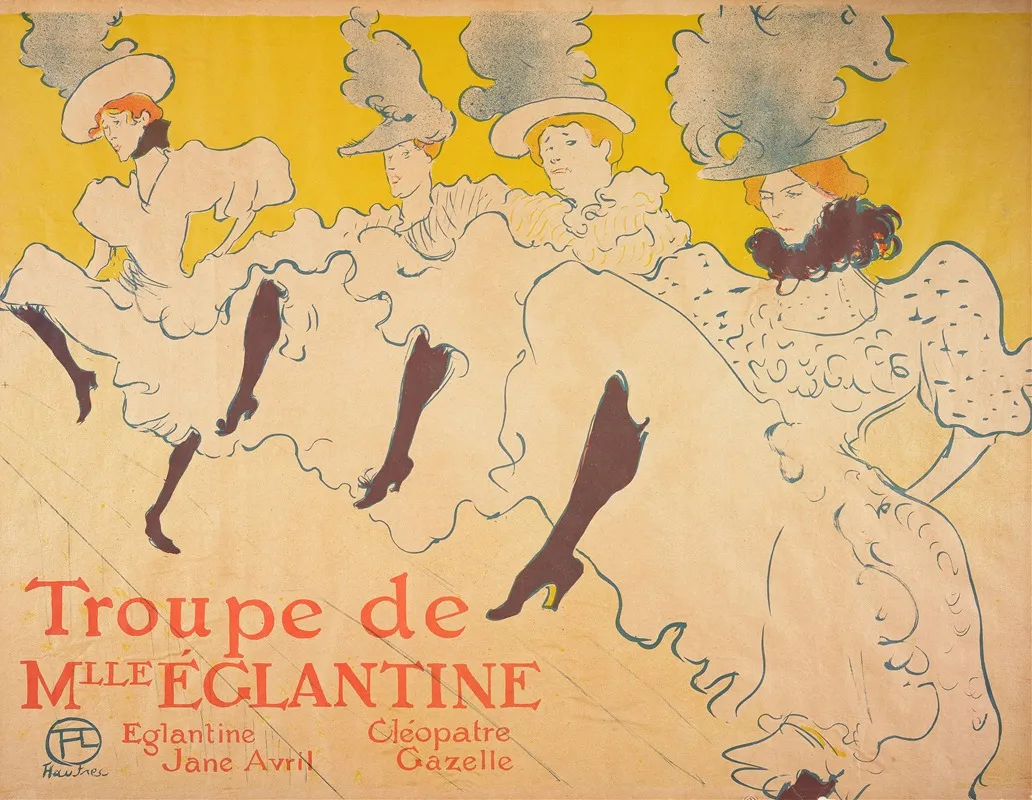 Mademoiselle Eglantines Troupe Wall Art by Henri de Toulouse-Lautrec - High-Resolution Digital Print