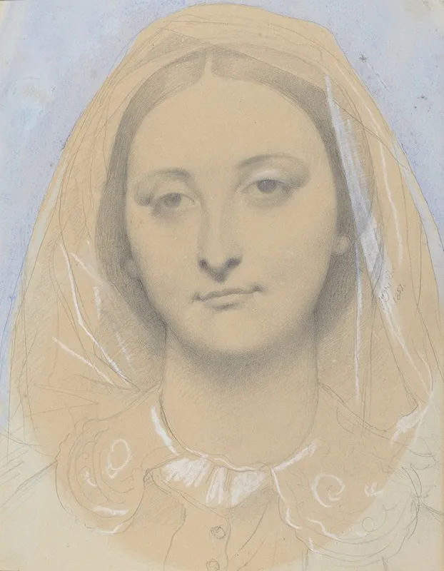 Mademoiselle Mary De Borderieux Wall Art by Jean Auguste Dominique Ingres - High-Resolution Digital Print