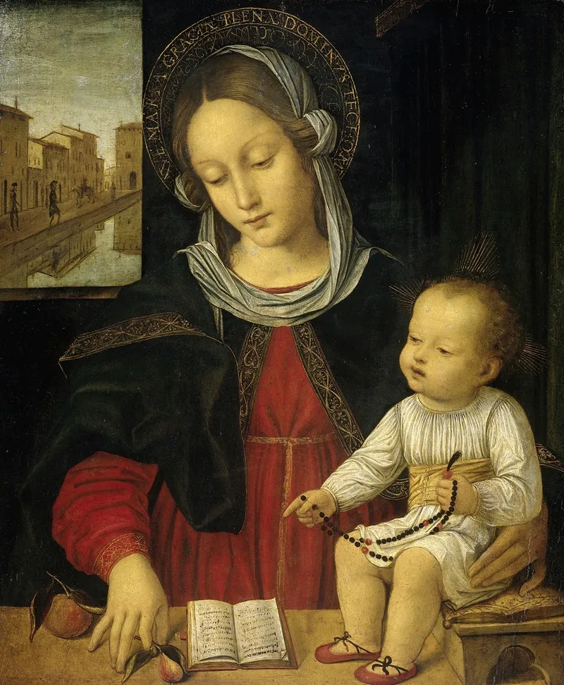 Madonna And Child 140 Wall Art by Borgognone - High-Resolution Digital Print