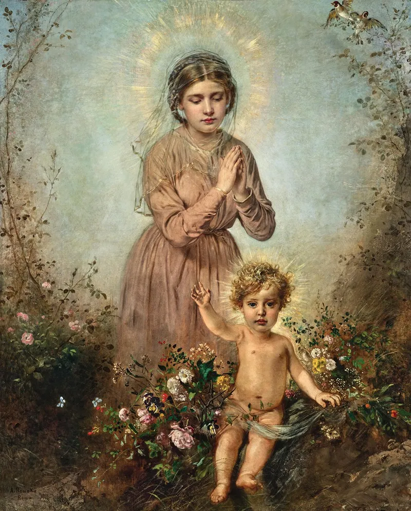 Madonna And Child 167 Wall Art by Anton Romako - High-Resolution Digital Print