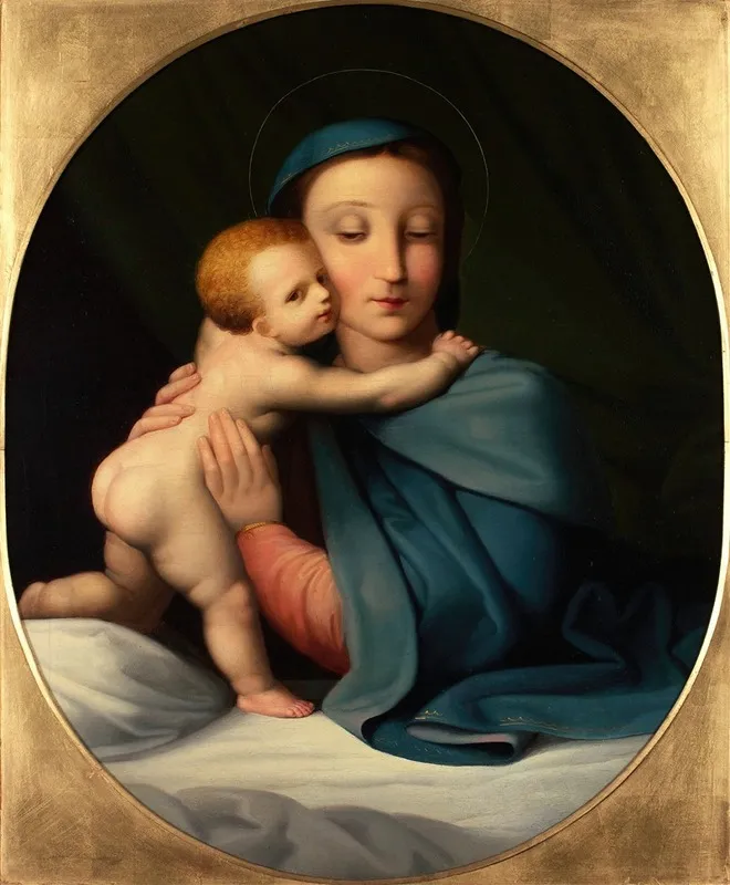 Madonna And Child 21 Wall Art by Johann Evangelist Scheffer von Leonhardshoff - High-Resolution Digital Print