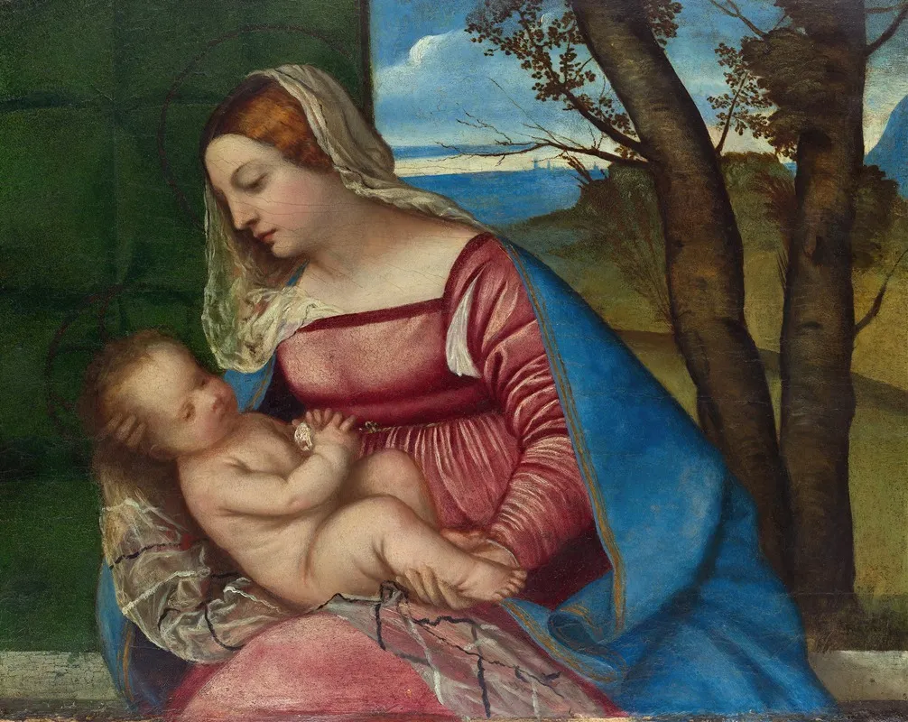 Madonna And Child 31 Wall Art by Titian - High-Resolution Digital Print