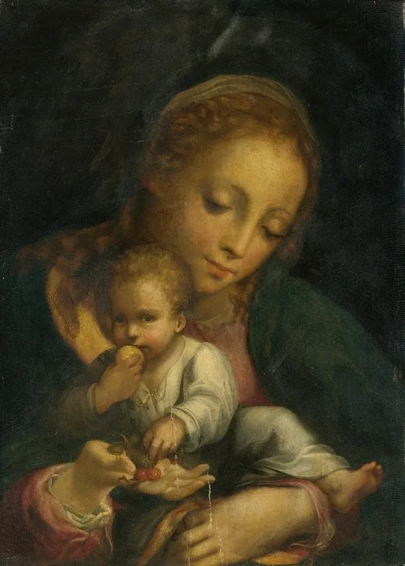 Madonna And Child 36 Wall Art by Circle Of Correggio - High-Resolution Digital Print
