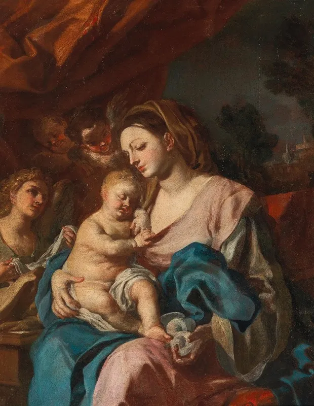 Madonna And Child 46 Wall Art by Francesco Solimena - High-Resolution Digital Print