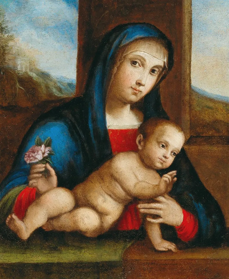 Madonna And Child 59 Wall Art by Circle of Francesco Francia - High-Resolution Digital Print
