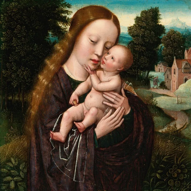 Madonna And Child 81 Wall Art by Ambrosius Benson - High-Resolution Digital Print