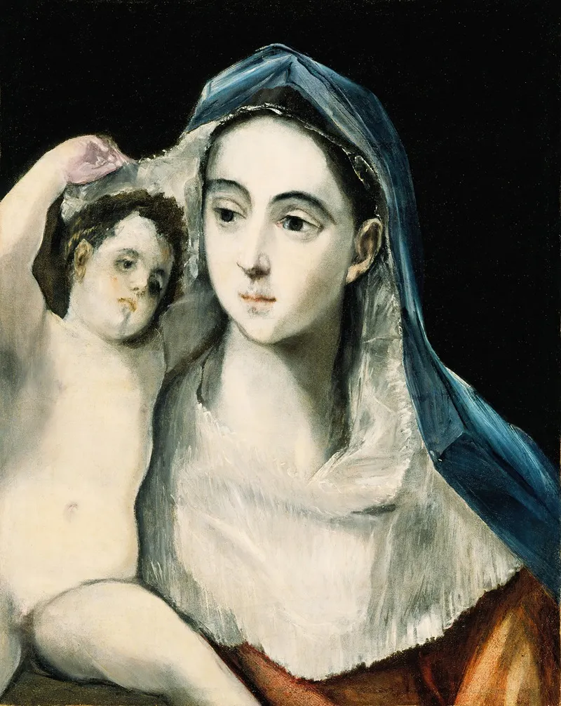Madonna And Child 87 Wall Art by El Greco (Domenikos Theotokopoulos) - High-Resolution Digital Print