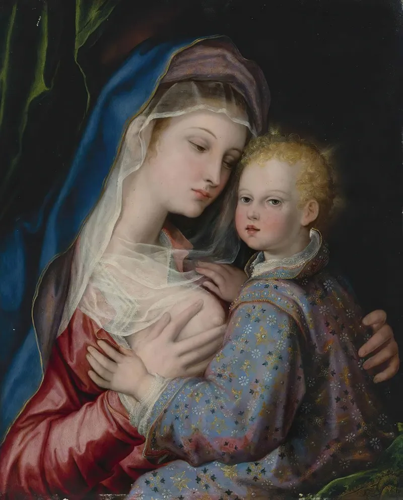 Madonna And Child 88 Wall Art by Giovan Bernardo Lama - High-Resolution Digital Print