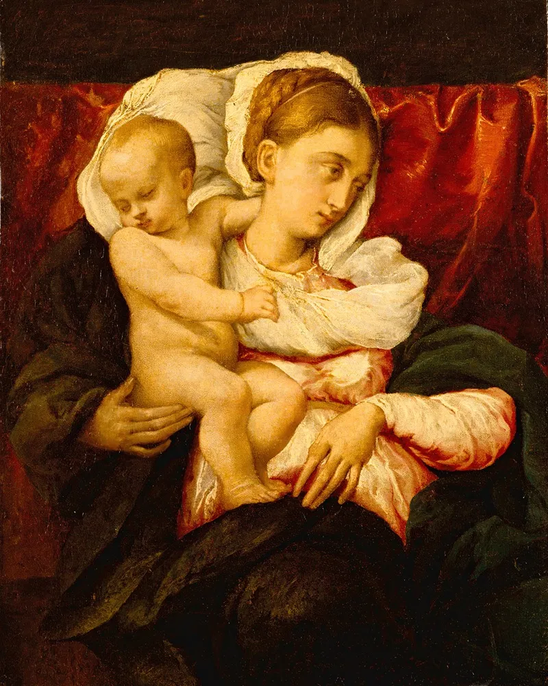 Madonna And Child 93 Wall Art by Jacopo Bassano - High-Resolution Digital Print