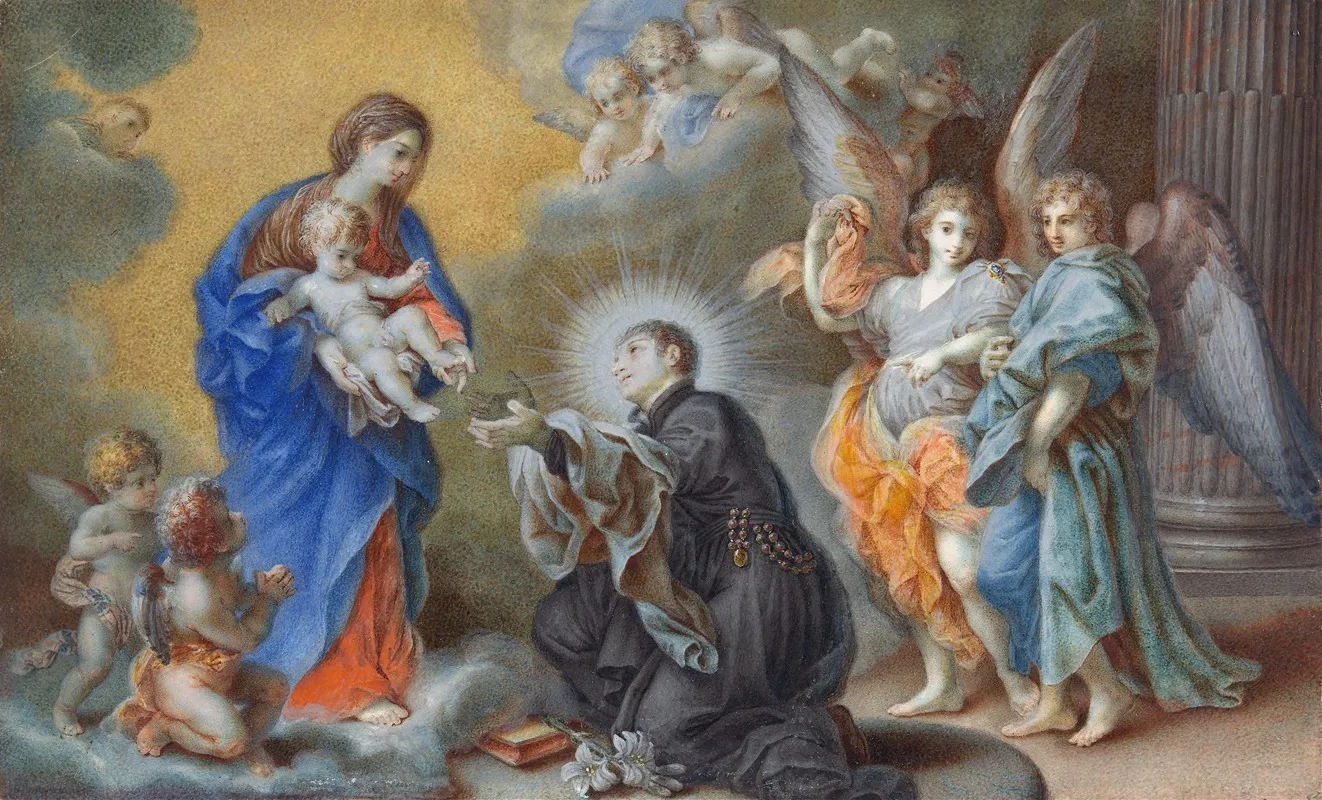 Madonna And Child Appearing To Saint Louis Gonzaga