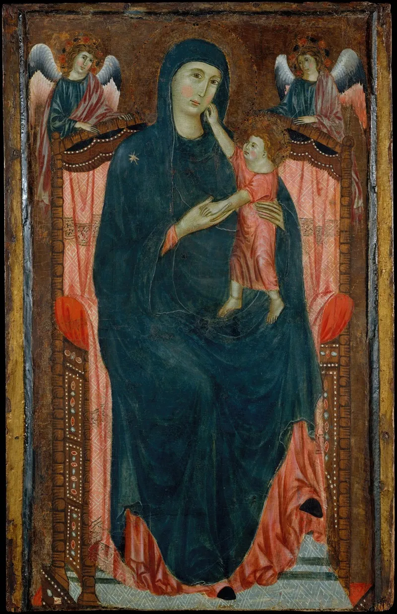 Madonna And Child Enthroned With Angels Wall Art by Master of Varlungo - High-Resolution Digital Print