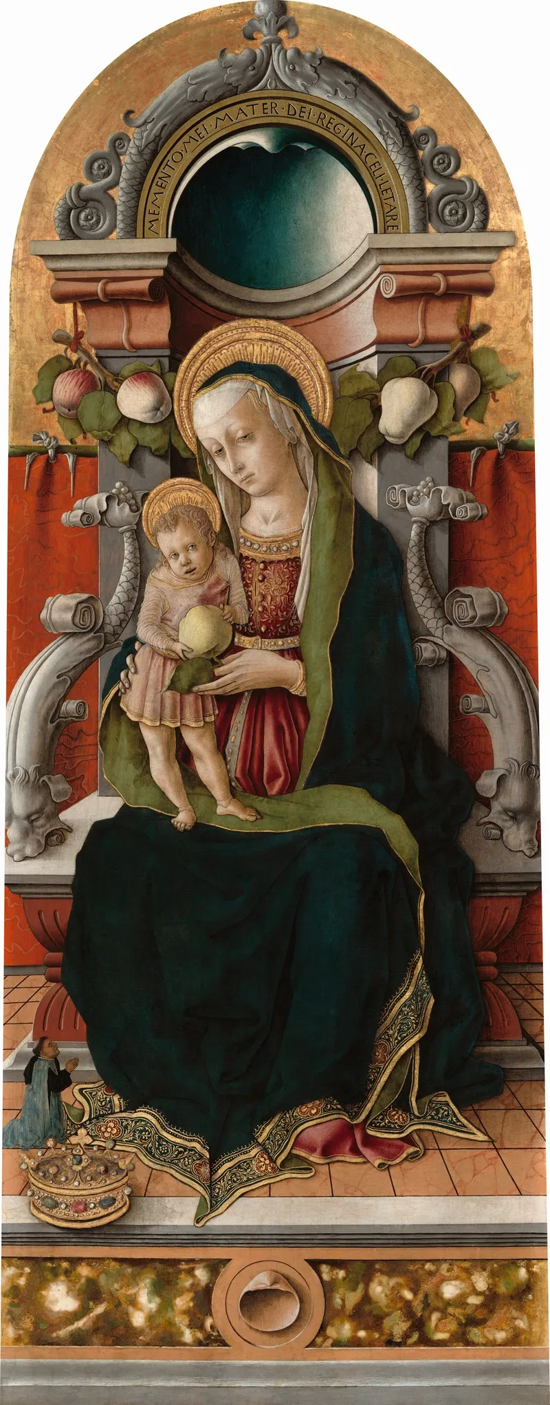 Madonna And Child Enthroned With Donor