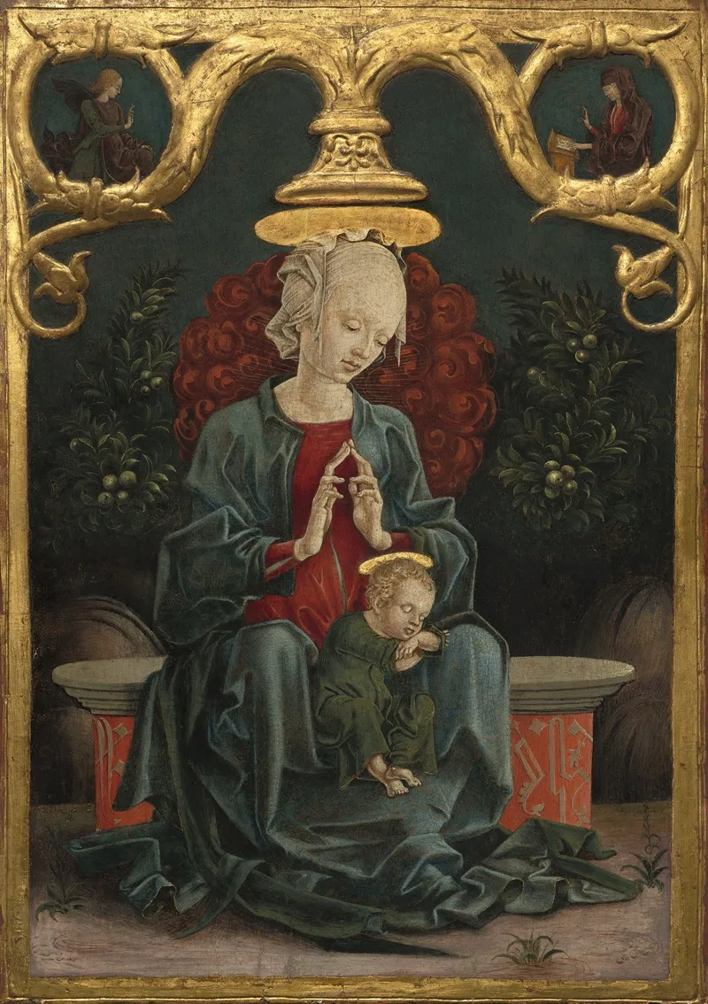 Madonna And Child In A Garden Wall Art by Cosmè Tura - High-Resolution Digital Print
