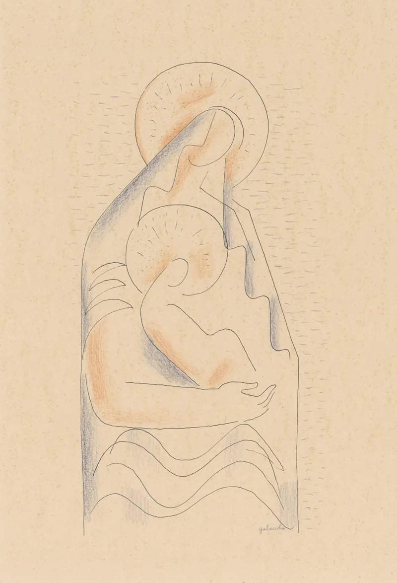 Madonna And Child In Her Lap