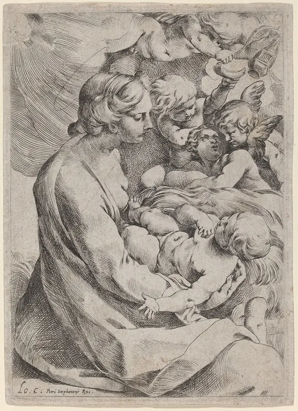Madonna And Child With Angels 5