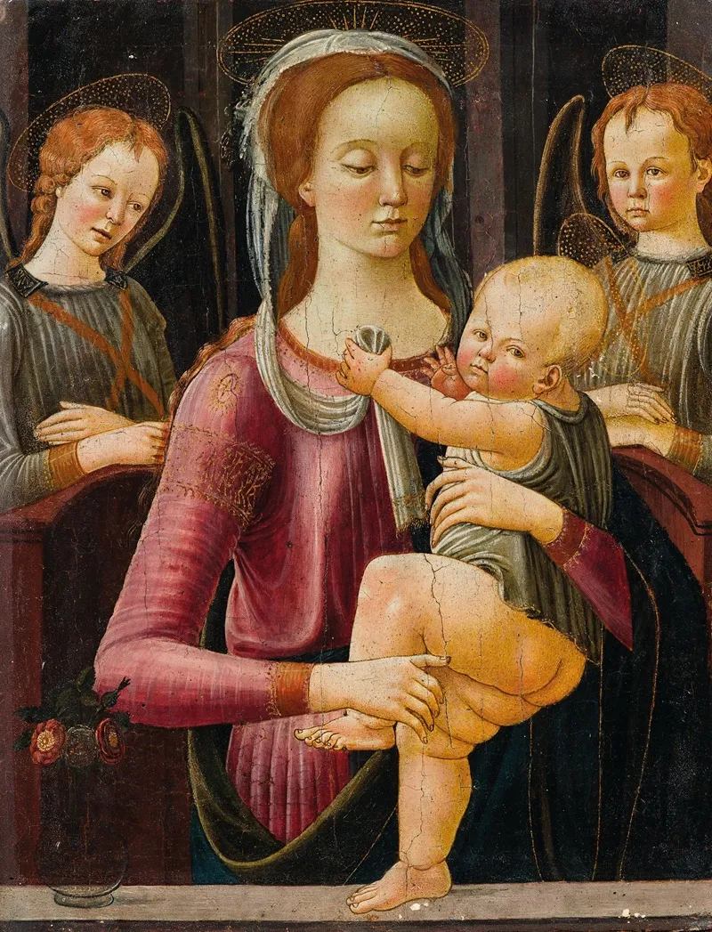 Madonna And Child With Angels 6
