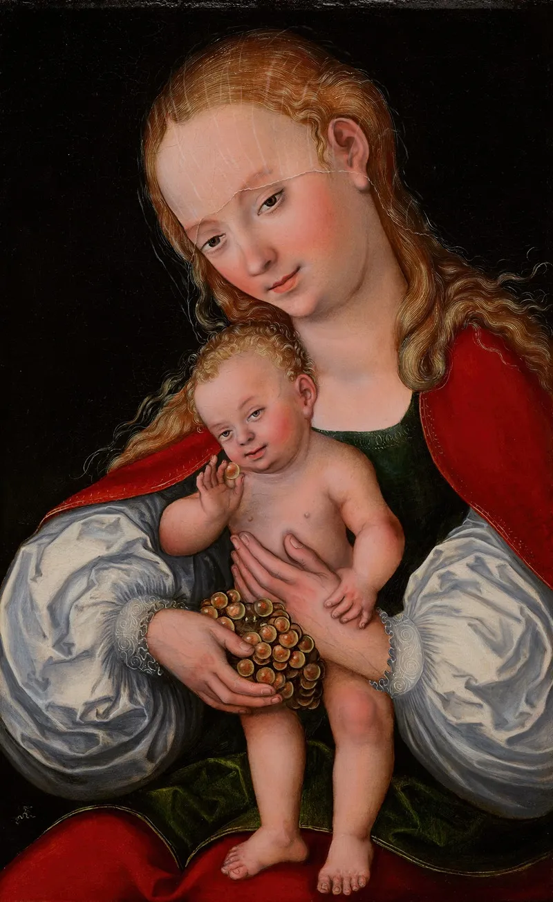 Madonna And Child With Grapes
