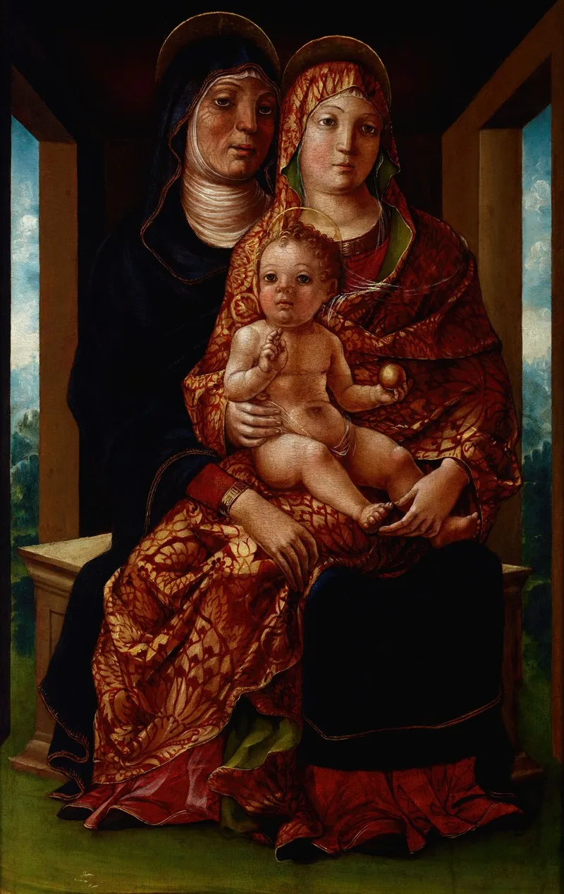 Madonna And Child With Saint Anne 2 Wall Art by Liberale da Verona - High-Resolution Digital Print