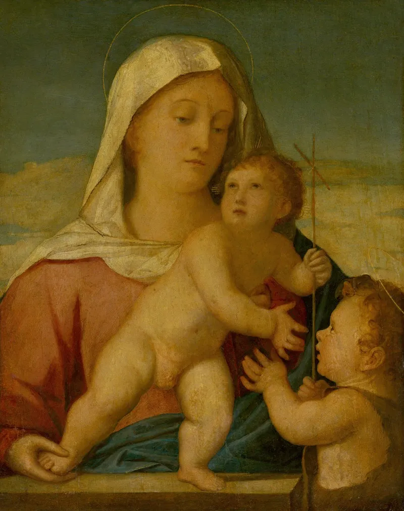 Madonna And Child With Saint John The Baptist 5 Wall Art by Stefano Cernotto - High-Resolution Digital Print