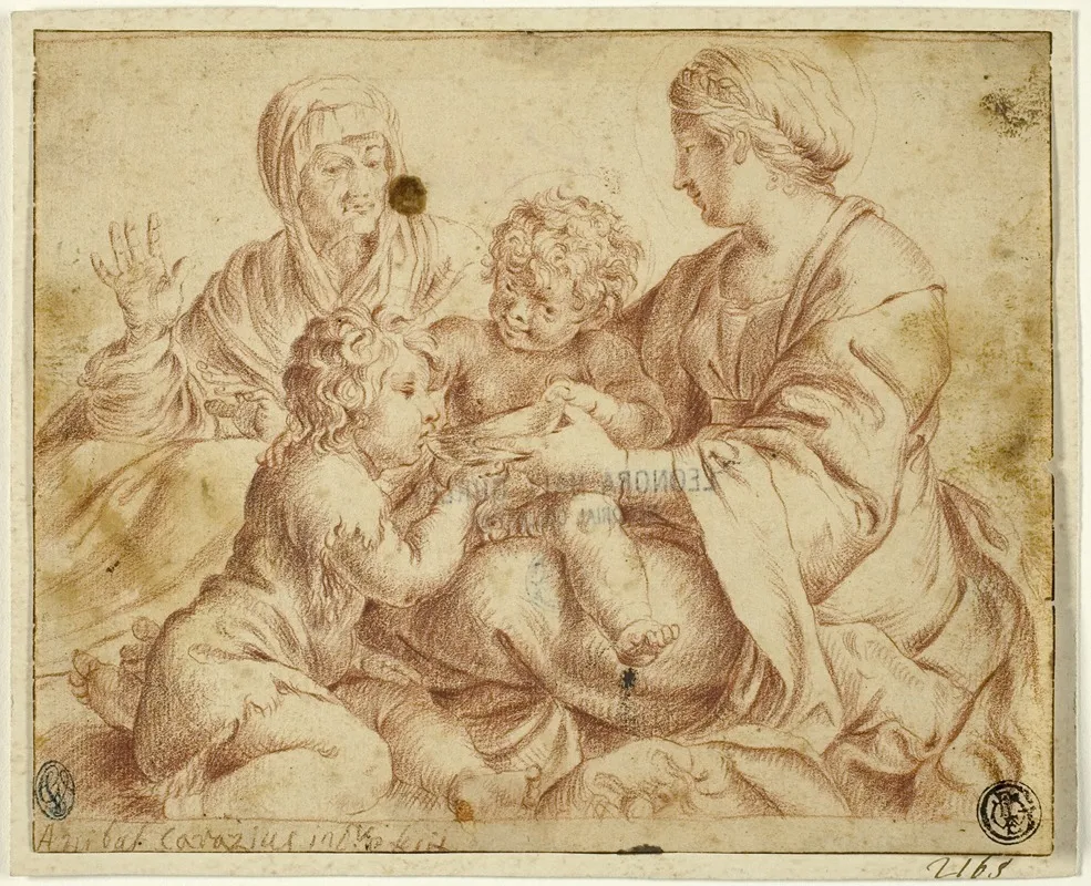 Madonna And Child With Saints Elizabeth And John The Baptist