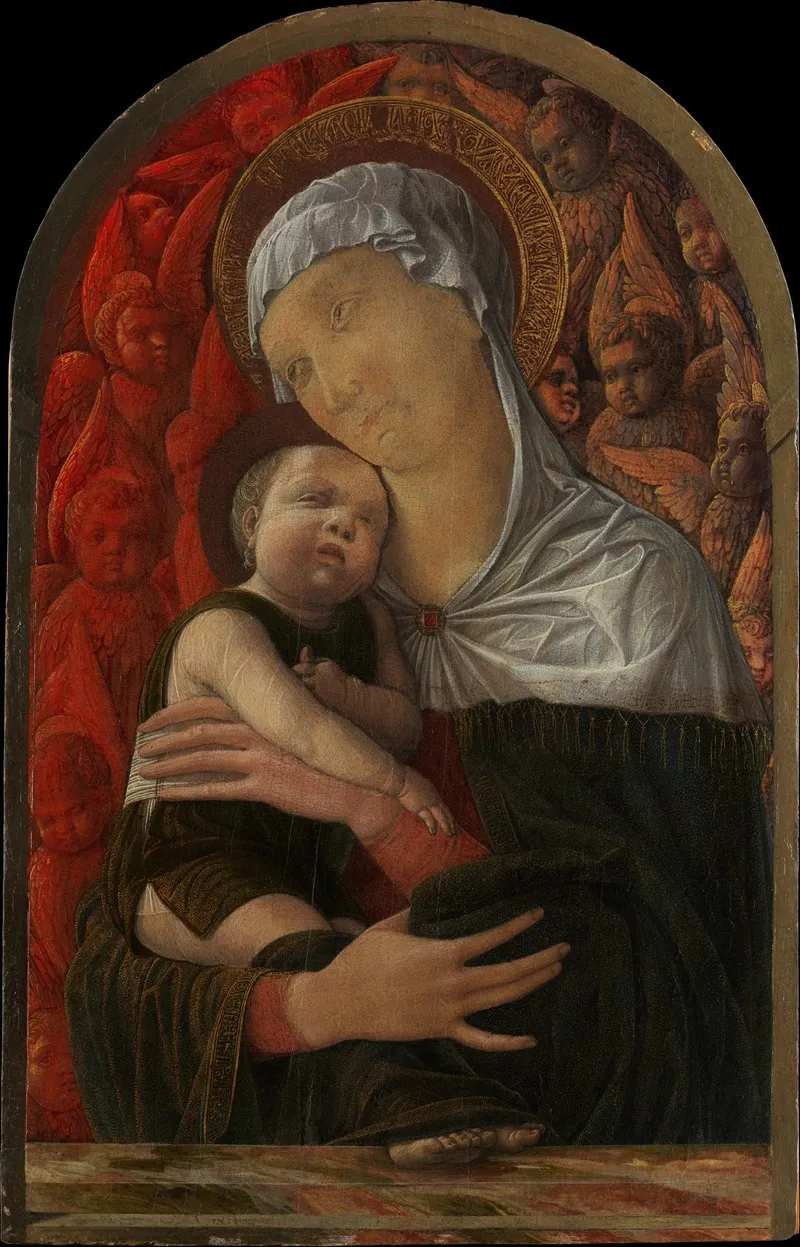 Madonna And Child With Seraphim And Cherubim Wall Art by Andrea Mantegna - High-Resolution Digital Print