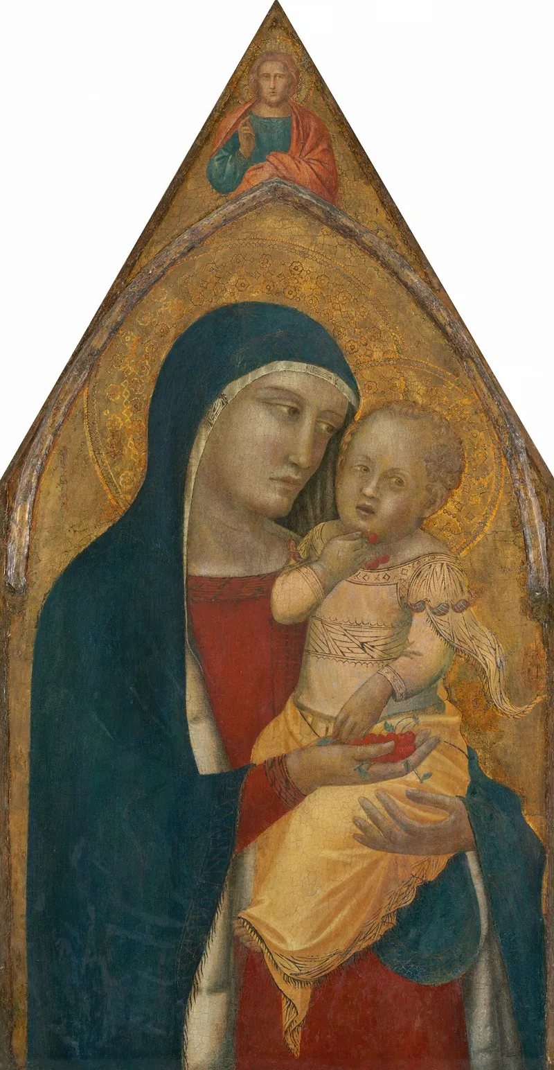 Madonna And Child With The Blessing Christ 2 Wall Art by Pietro Lorenzetti - High-Resolution Digital Print