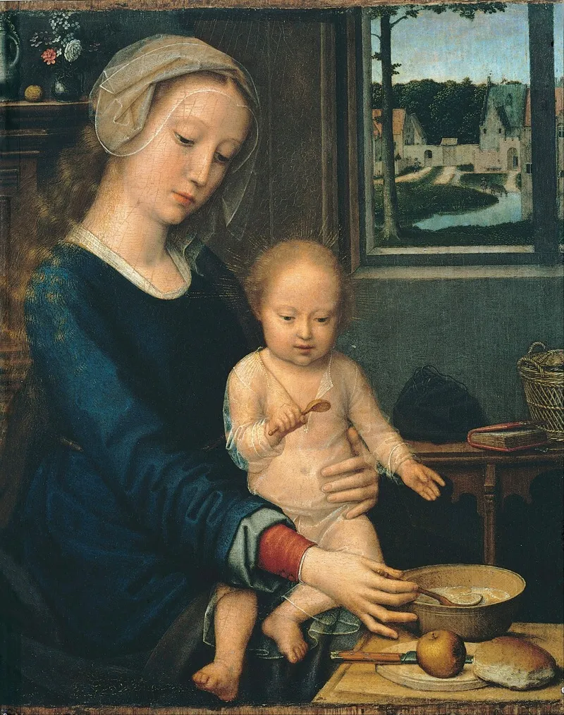 Madonna And Child With The Milk Soup