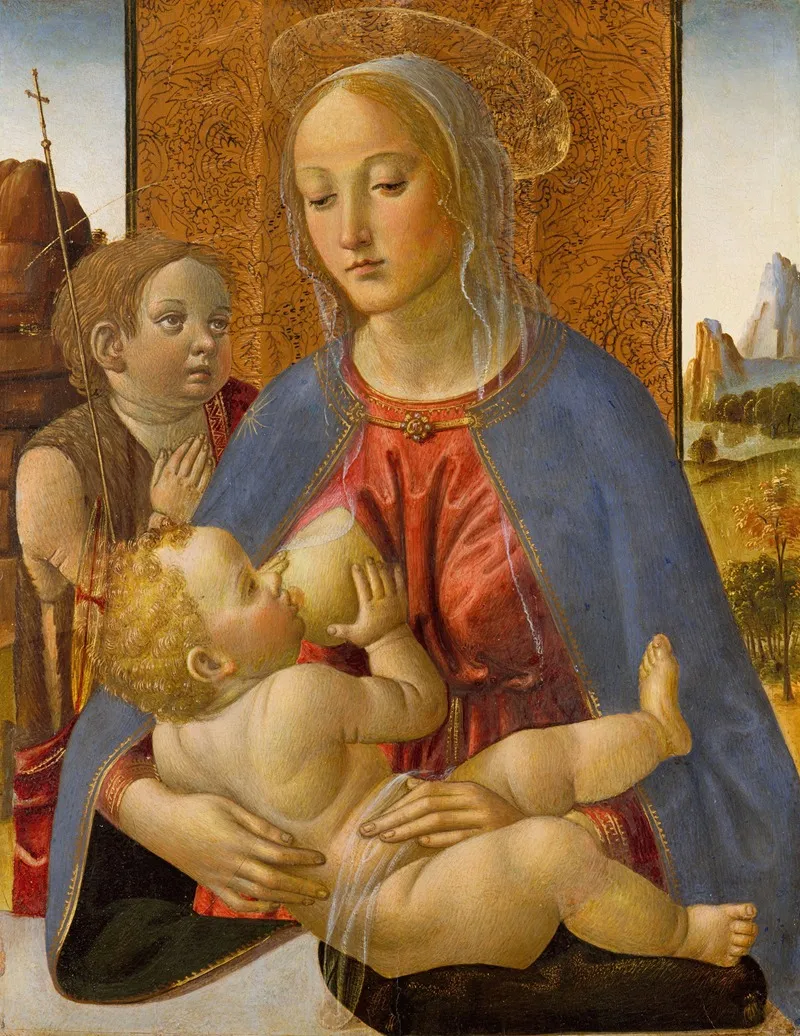 Madonna And Child With The Young Saint John The Baptist 3 Wall Art by Cosimo Rosselli - High-Resolution Digital Print