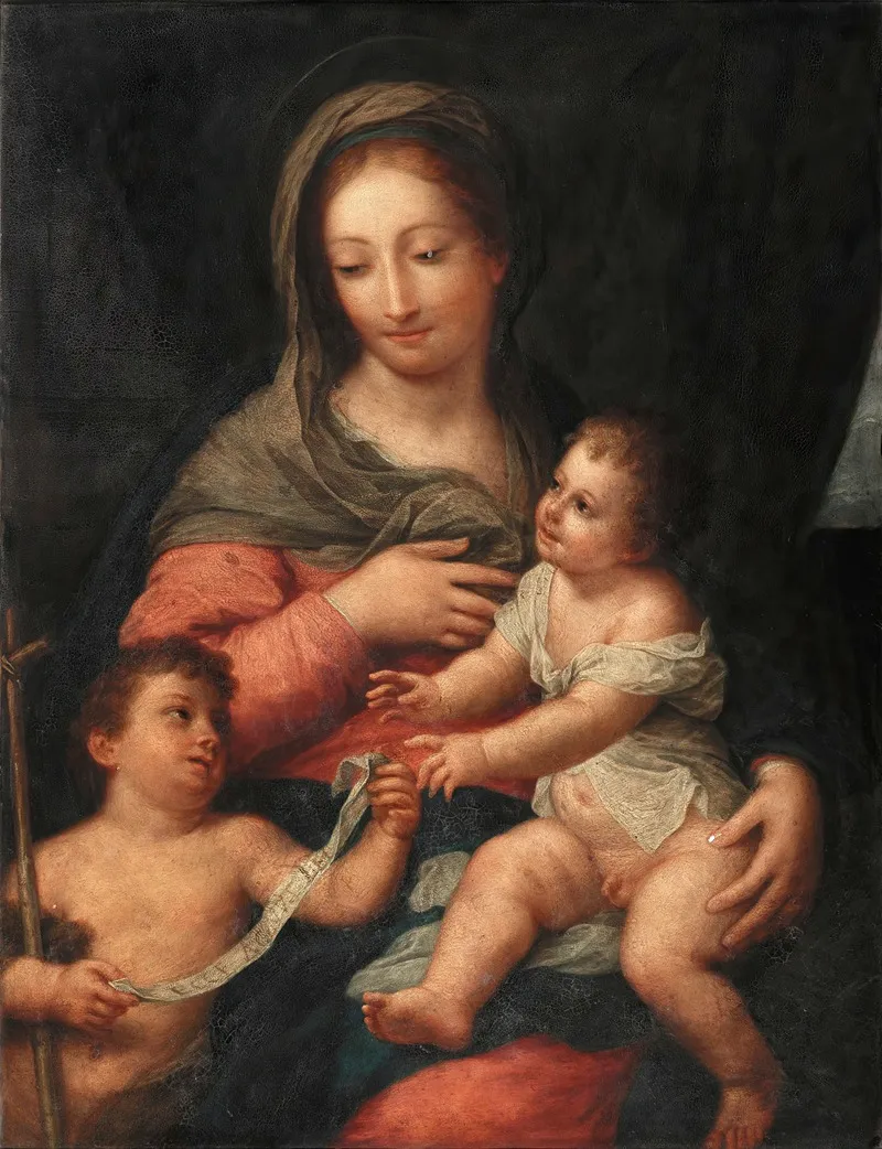 Madonna And Child With The Young Saint John The Baptist