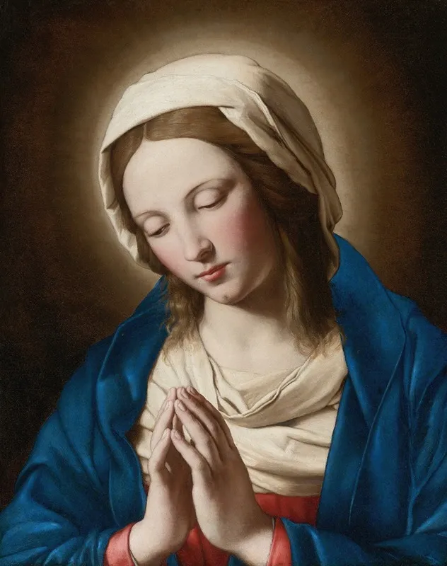 Madonna At Prayer Wall Art by Giovanni Battista Salvi da Sassoferrato - High-Resolution Digital Print
