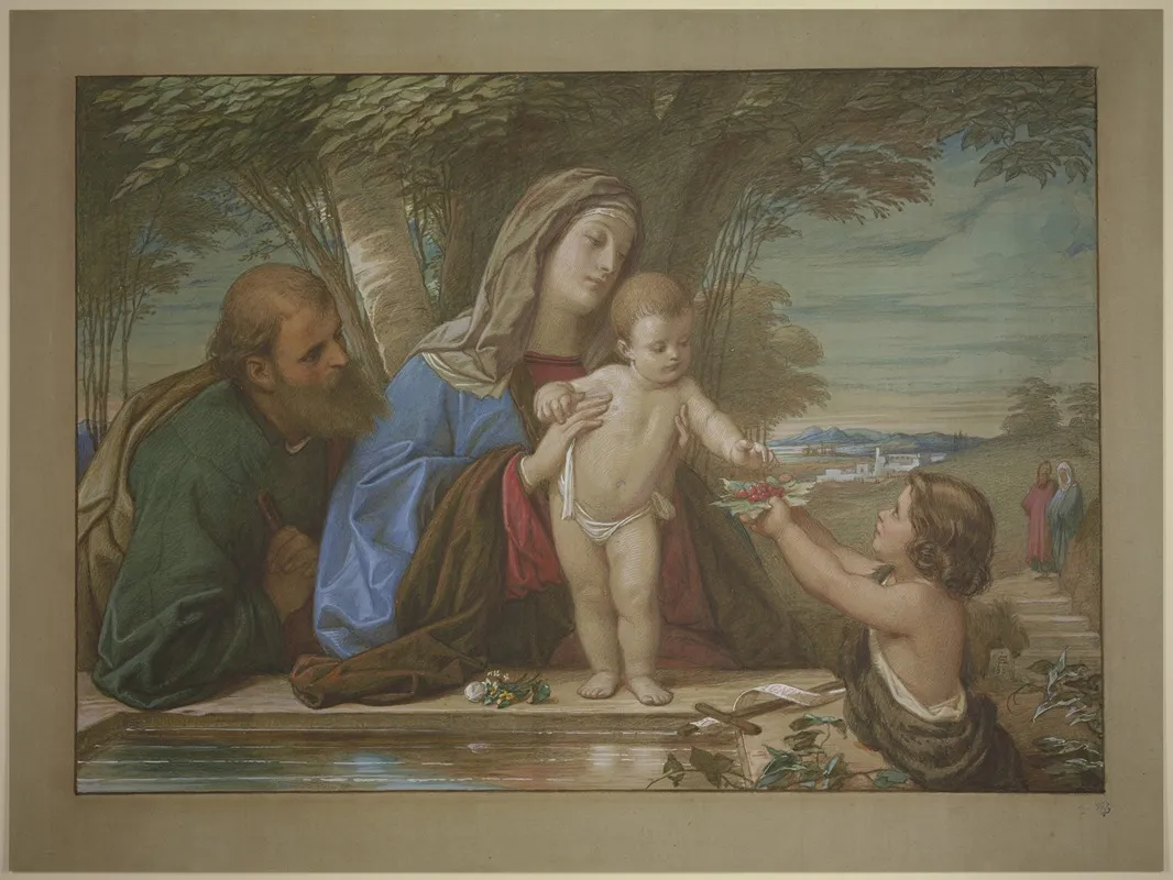 Madonna Della Fontana Die Heilige Familie Mit Dem Johannesknaben An Einer Quelle