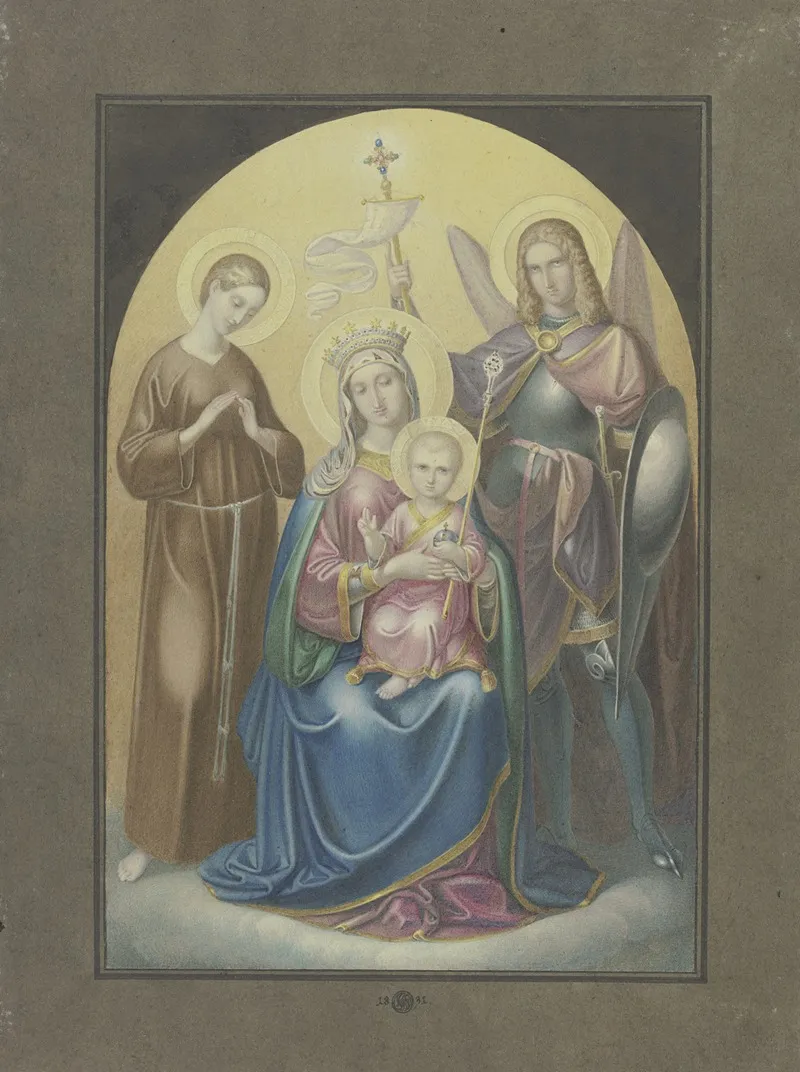 Madonna Mit Dem Heiligen Michael Und Der Heiligen Euphrosina