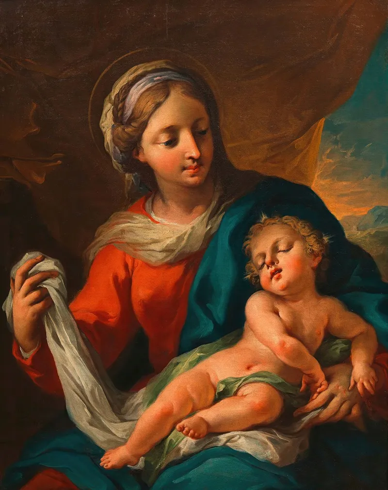 Madonna Mit Dem Jesuskinde Wall Art by Martino Altomonte - High-Resolution Digital Print