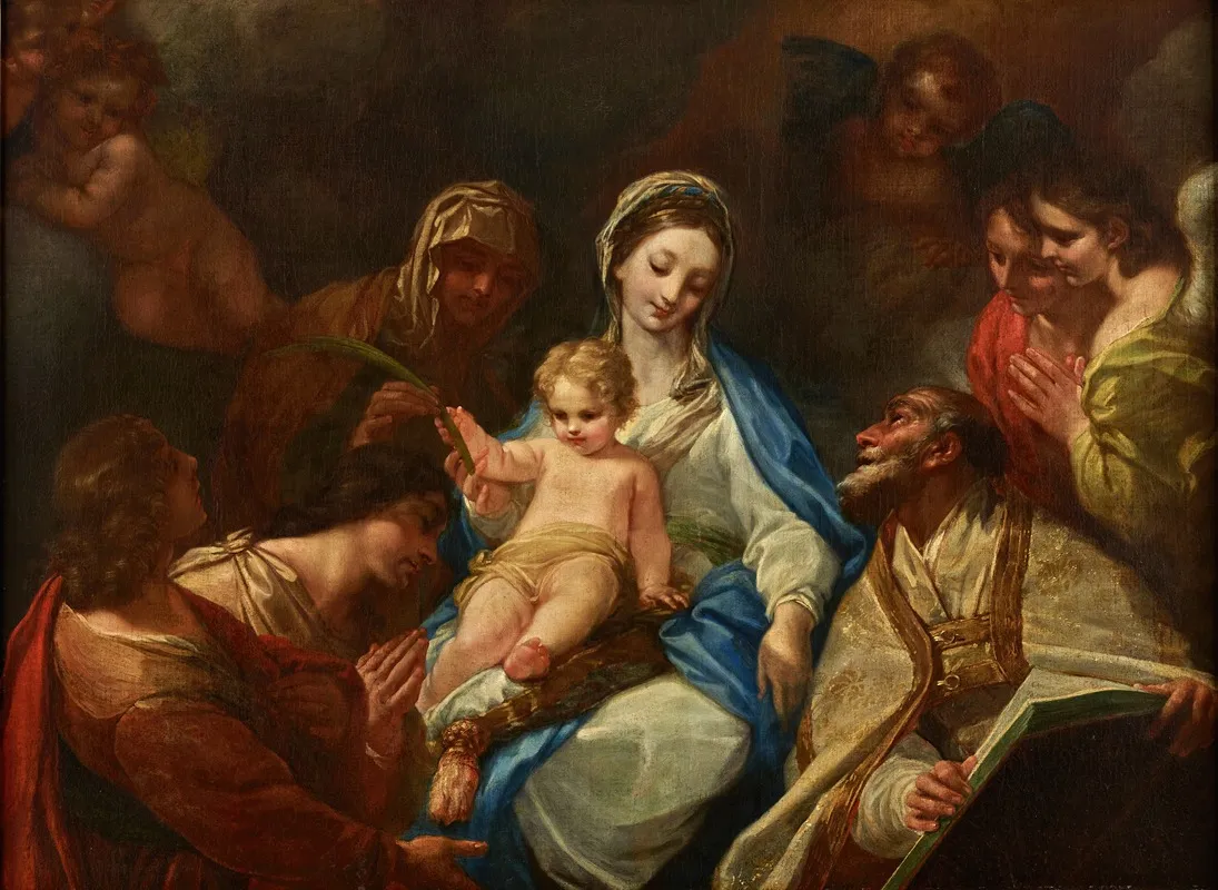 Madonna Mit Kind Heiligen Und Engeln