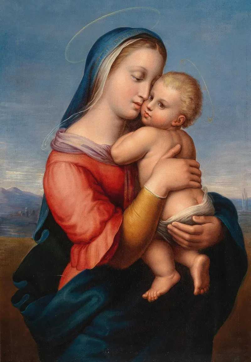 Madonna Tempi After Raphael Wall Art by Giuseppe Mazzolini - High-Resolution Digital Print