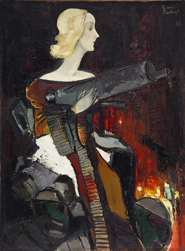Madonna With A Machine Gun Wall Art by Kārlis Padegs - High-Resolution Digital Print
