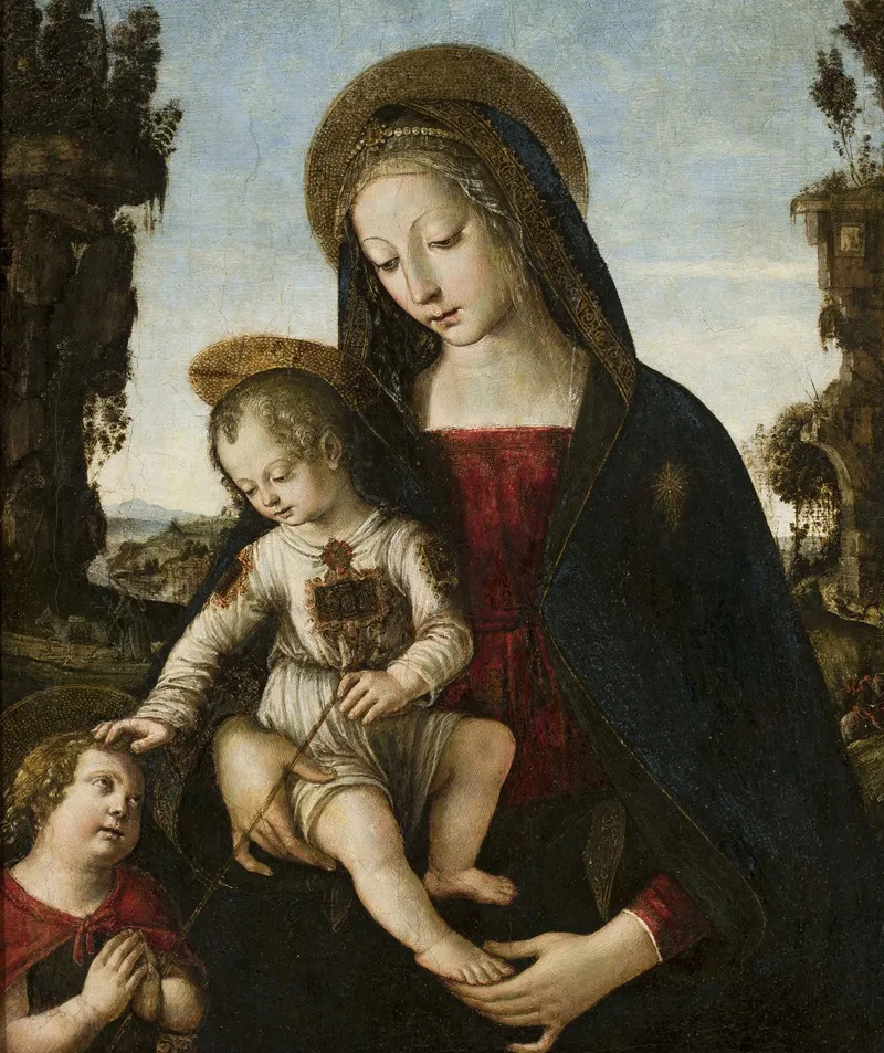 Madonna With Child Jesus And St John 2 Wall Art by Pinturicchio - High-Resolution Digital Print