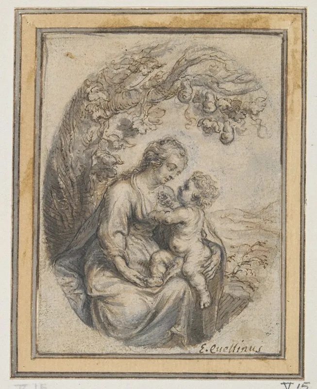 Madonna With Child Seated Beneath Tree
