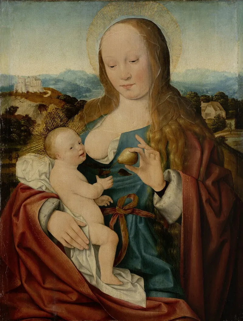 Madonna With Pear Wall Art by Joos Van Cleve - High-Resolution Digital Print