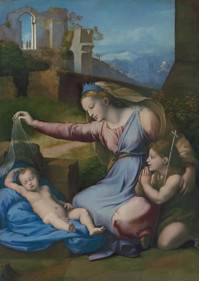 Madonna With The Blue Diadem Wall Art by Raphael - High-Resolution Digital Print