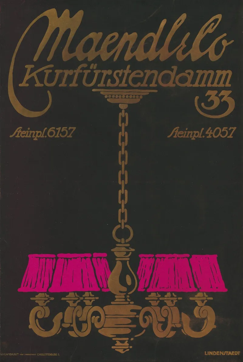Maendl Co Kurfurstendamm 33 Wall Art by Hans Lindenstaedt - High-Resolution Digital Print