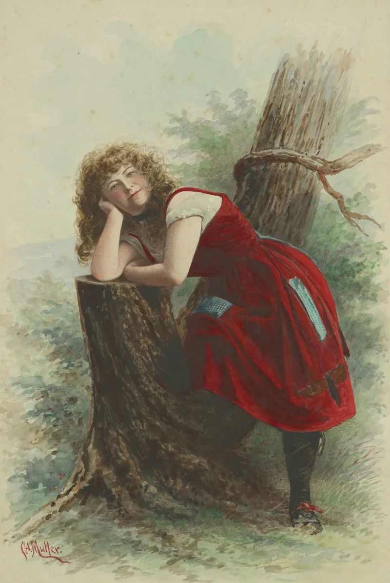 Maggie Mitchell As Fanchon In The Play Fanchon The Cricket Wall Art by Conrad A. Müller - High-Resolution Digital Print