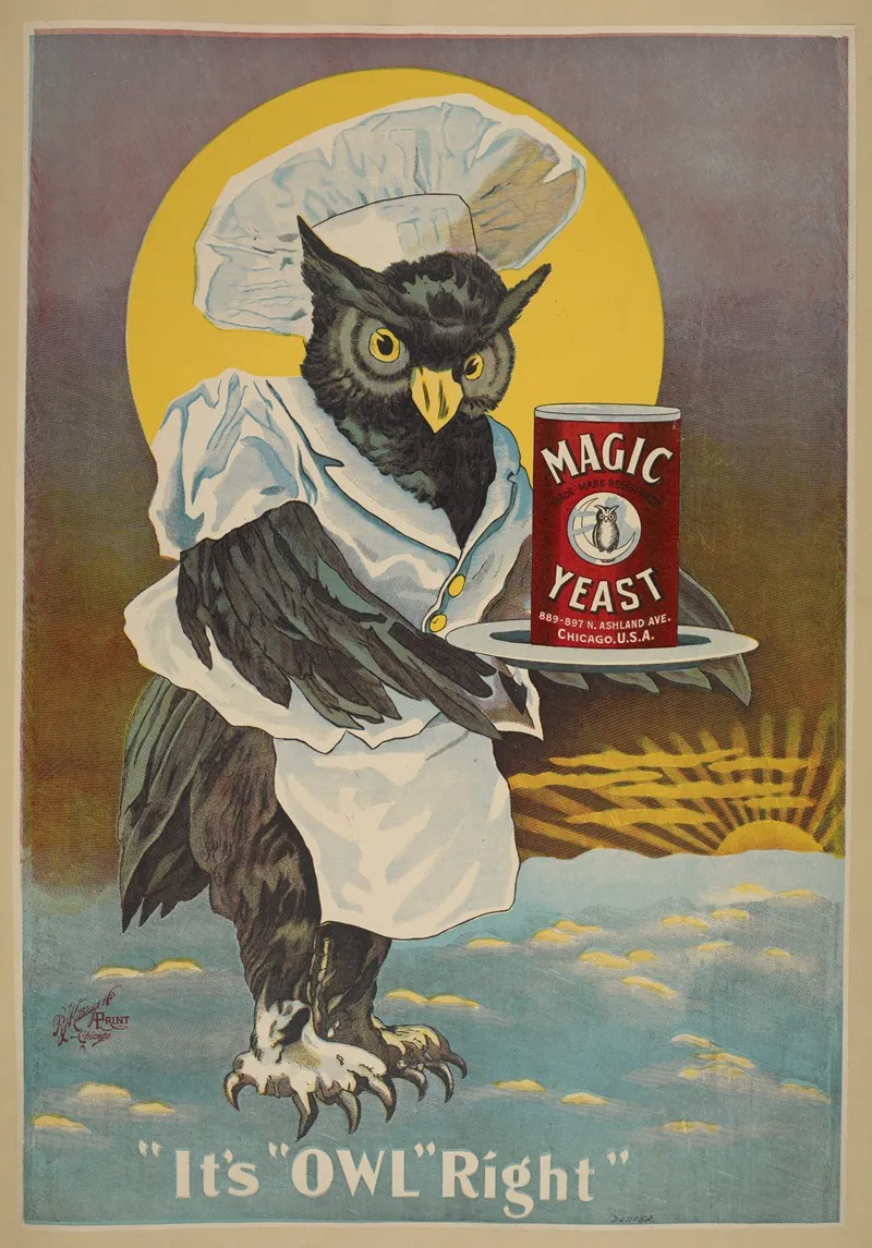 Magic Yeast Its Owl Right Wall Art by Anonymous - High-Resolution Digital Print