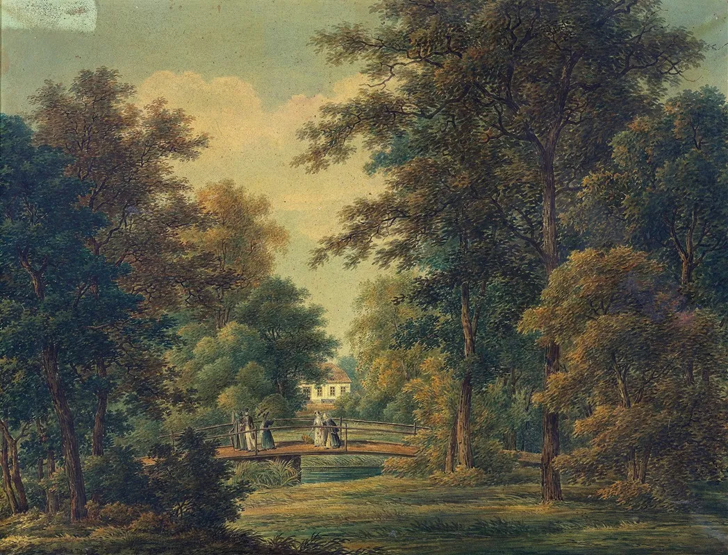 Magistrate Heurlins Residence Truveholm In Vastergotland Wall Art by Johan Fredrik Julin - High-Resolution Digital Print